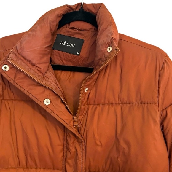 Deluc Pocketed Puffer Jacket- Brick- Size Small - Picture 8 of 14